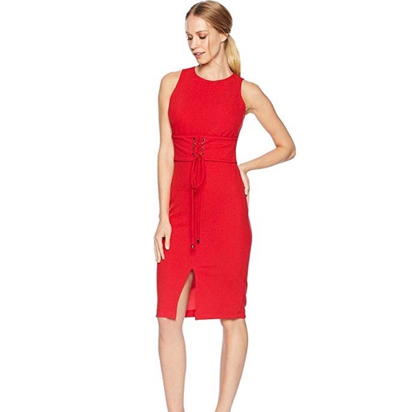 NWT BEBE Waist Corset Hi Slit Midi - Picture 2 of 5